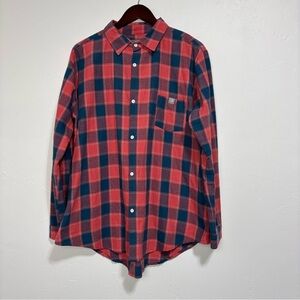 Southern Bliss Women's Buffalo Check Plaid Button Front Shirt Long Sleeve XL